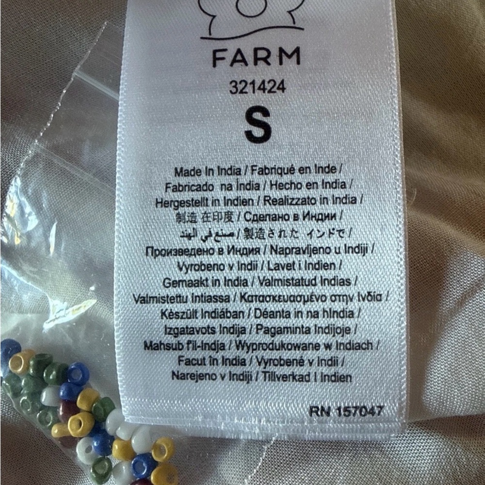 FARM Rio Floral Patchwork Wrap Dress in White, Yellow, Blue & Red - Picture 10 of 13